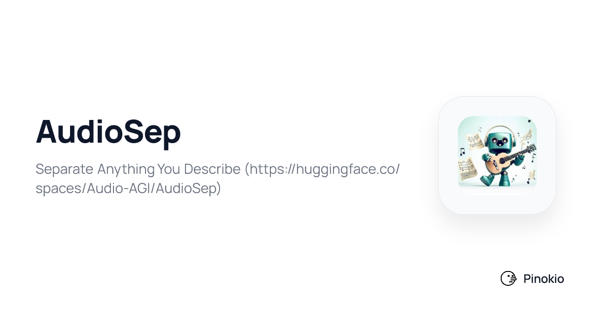 AudioSep checkpoints · Pinokio