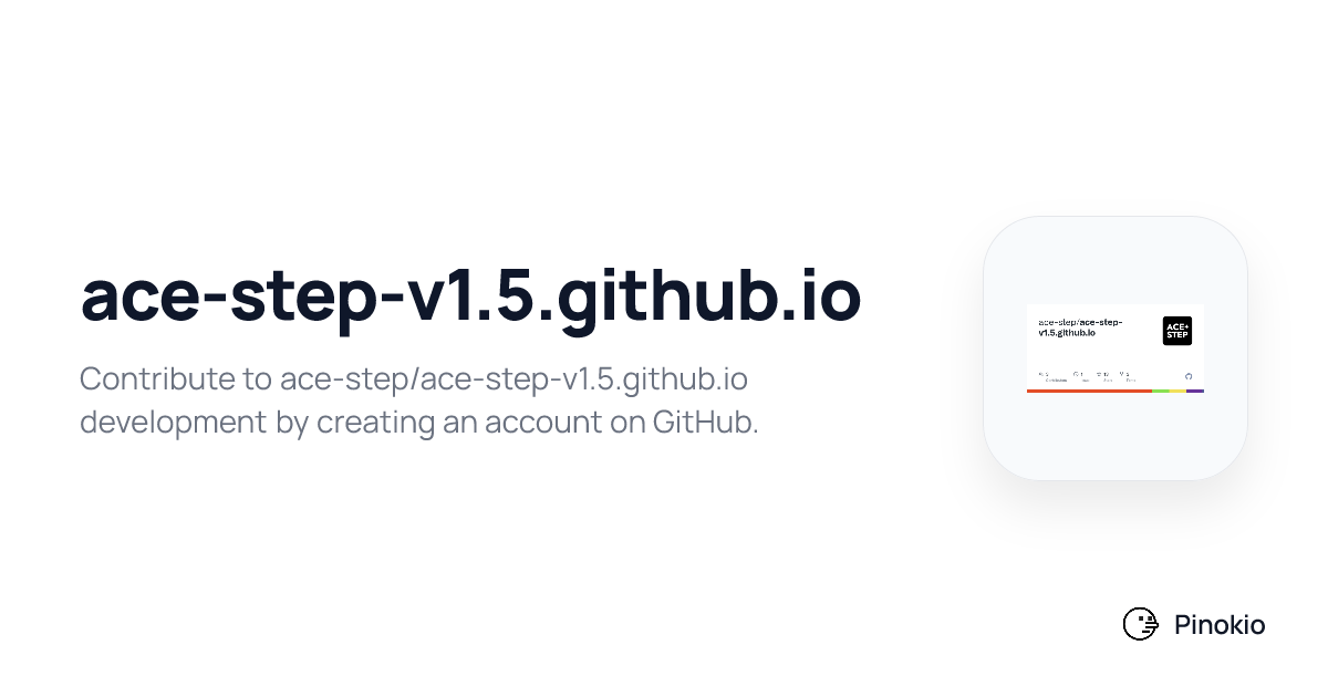 ace-step-v1.5.github.io checkpoints · Pinokio
