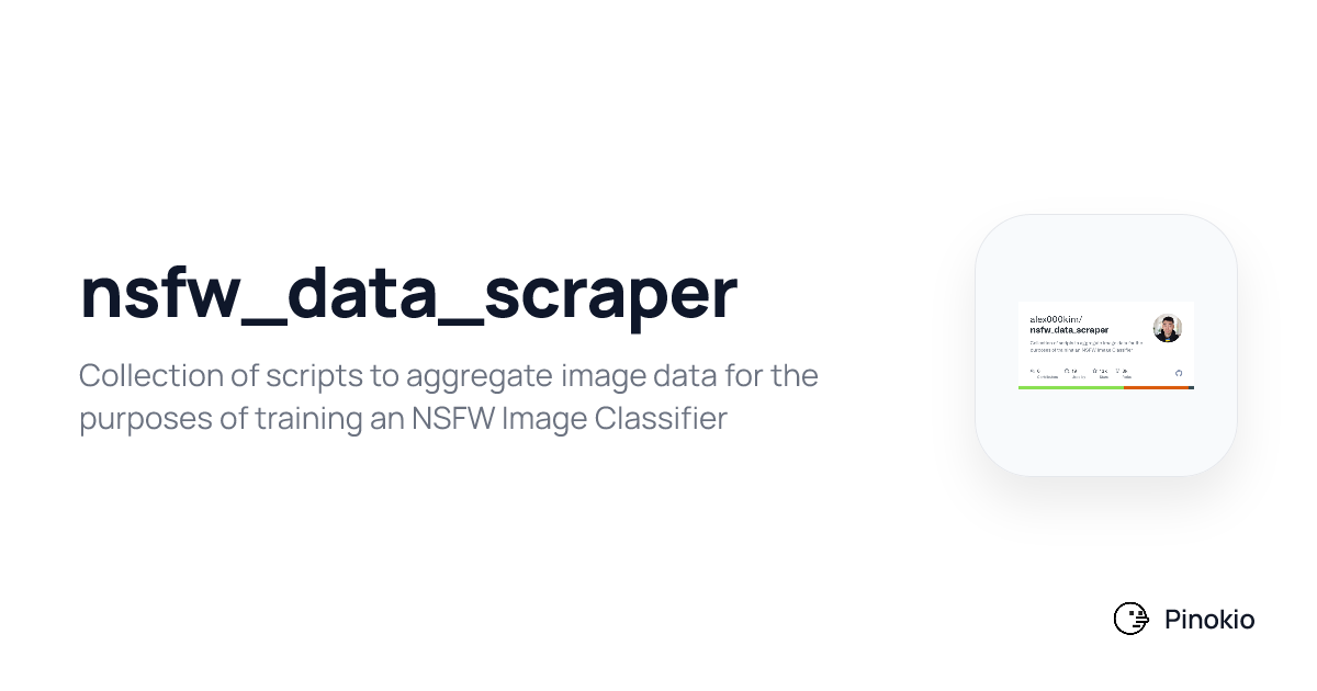 nsfw_data_scraper checkpoints · Pinokio