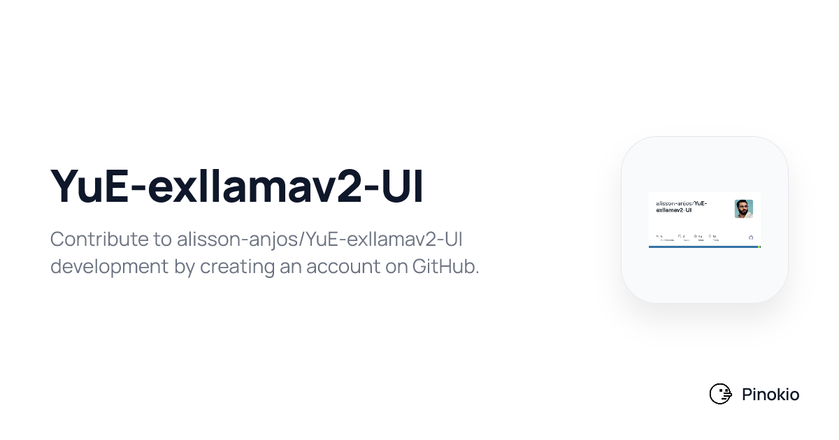 YuE-exllamav2-UI on Pinokio