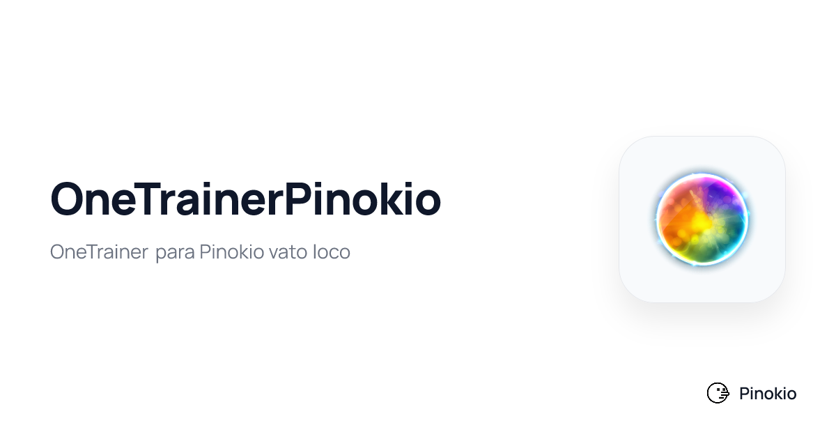 OneTrainerPinokio on Pinokio