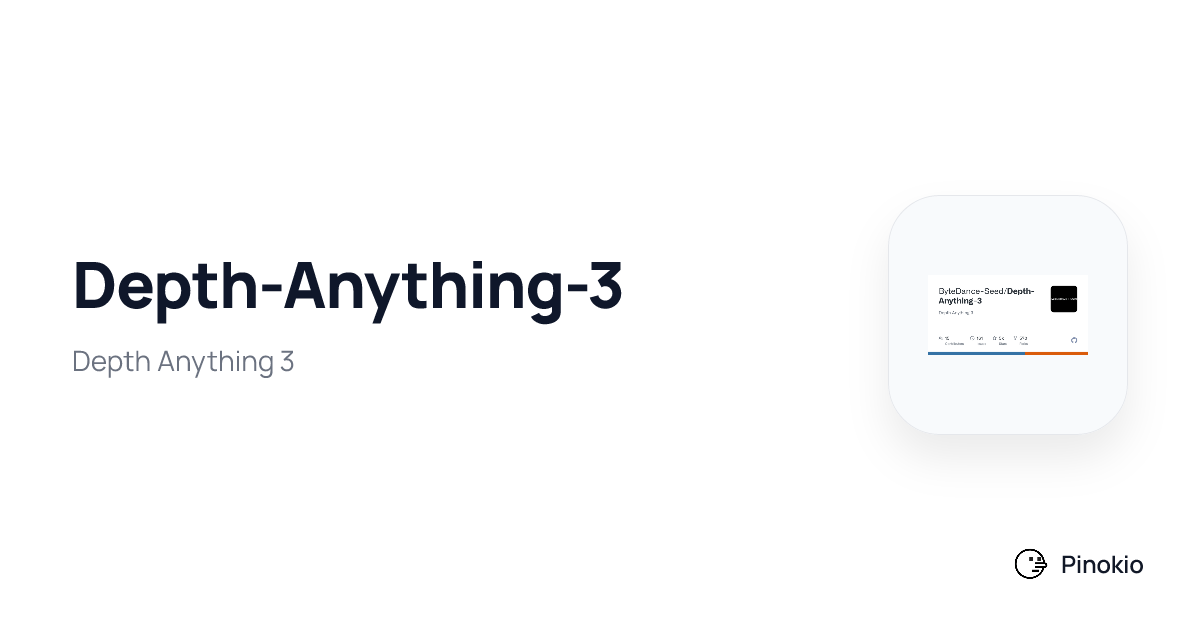 Depth-Anything-3 checkpoints · Pinokio