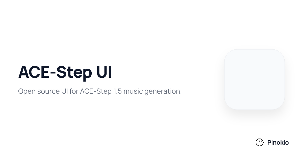 ACE-Step UI on Pinokio