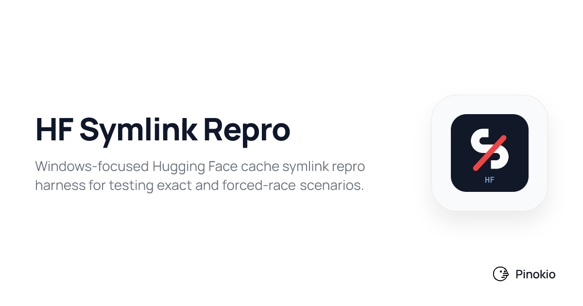 HF Symlink Repro on Pinokio