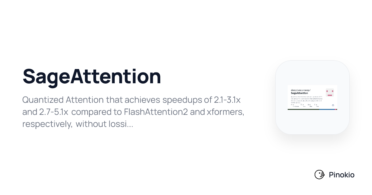SageAttention checkpoints · Pinokio