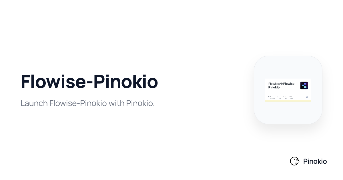 Flowise-Pinokio checkpoints · Pinokio