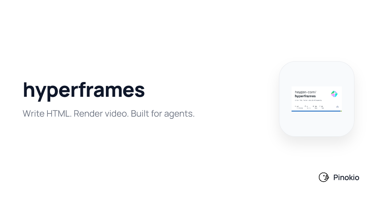 hyperframes checkpoints · Pinokio