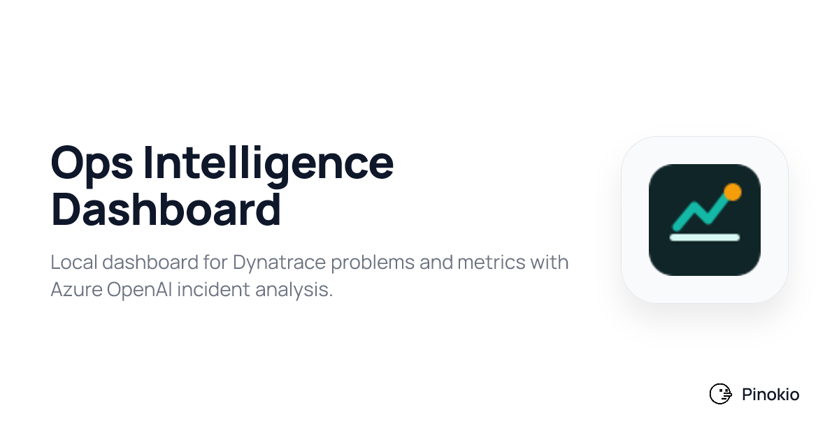 Ops Intelligence Dashboard checkpoints · Pinokio