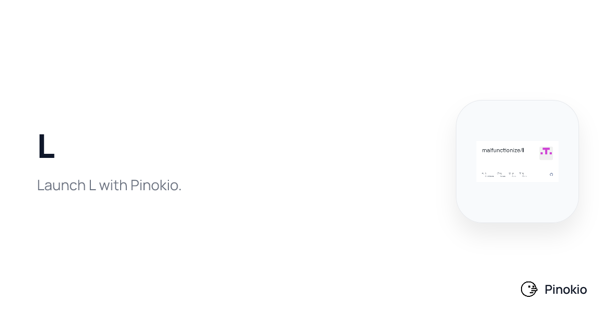 L checkpoints · Pinokio