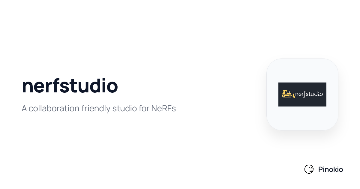 nerfstudio checkpoints · Pinokio