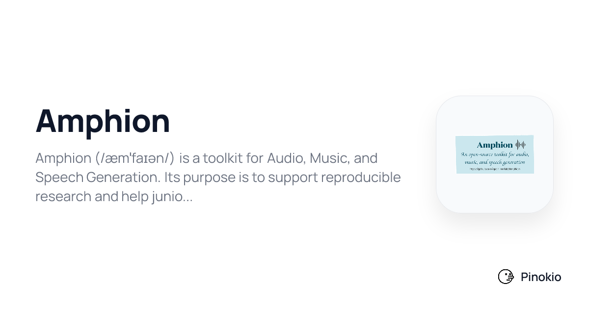 Amphion on Pinokio