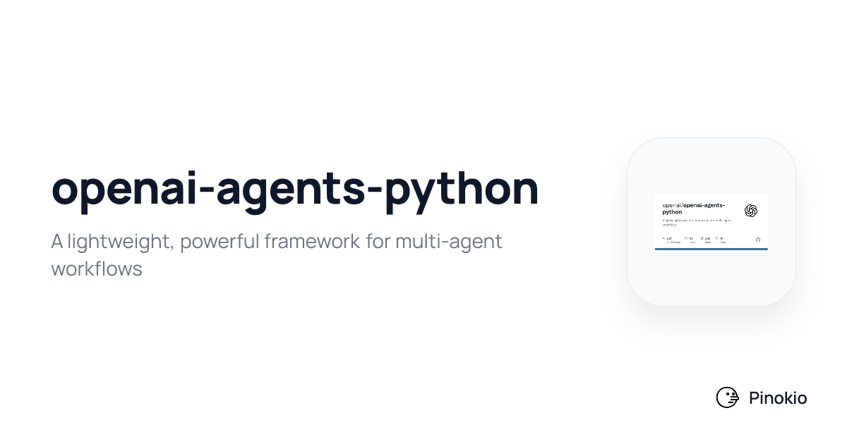 openai-agents-python checkpoints · Pinokio