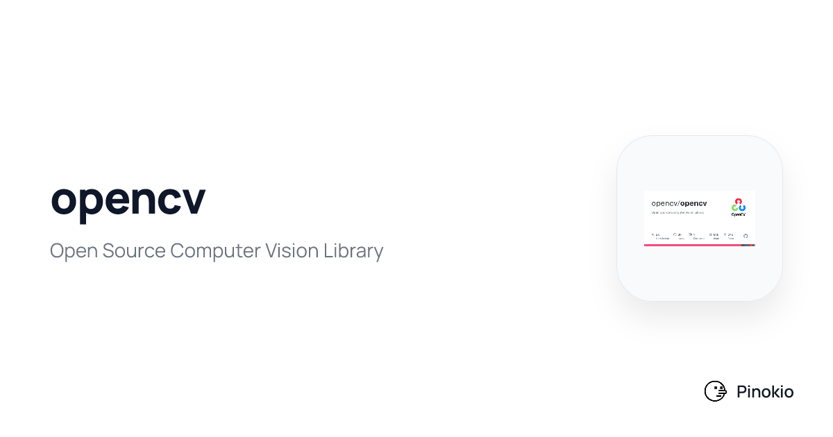 opencv checkpoints · Pinokio
