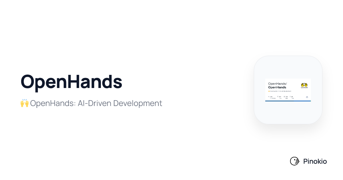 OpenHands checkpoints · Pinokio
