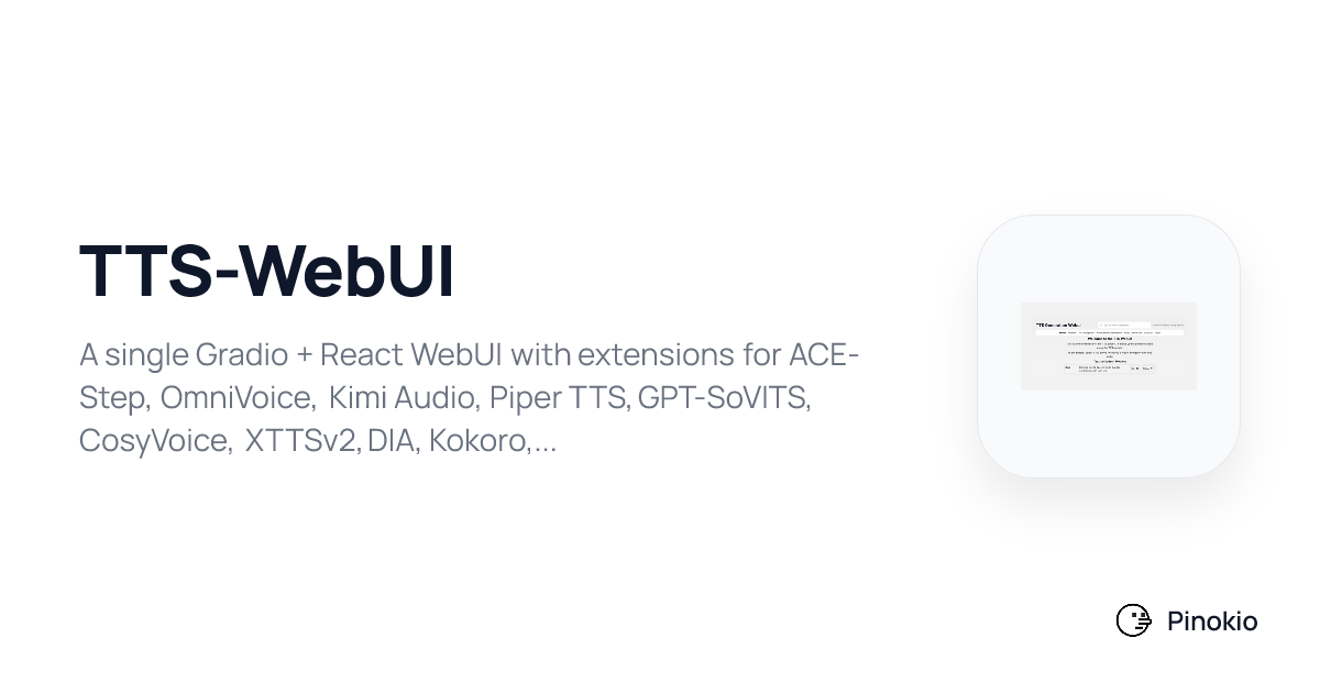 GitHub - rsxdalv/TTS-WebUI: A single Gradio + React WebUI with ...