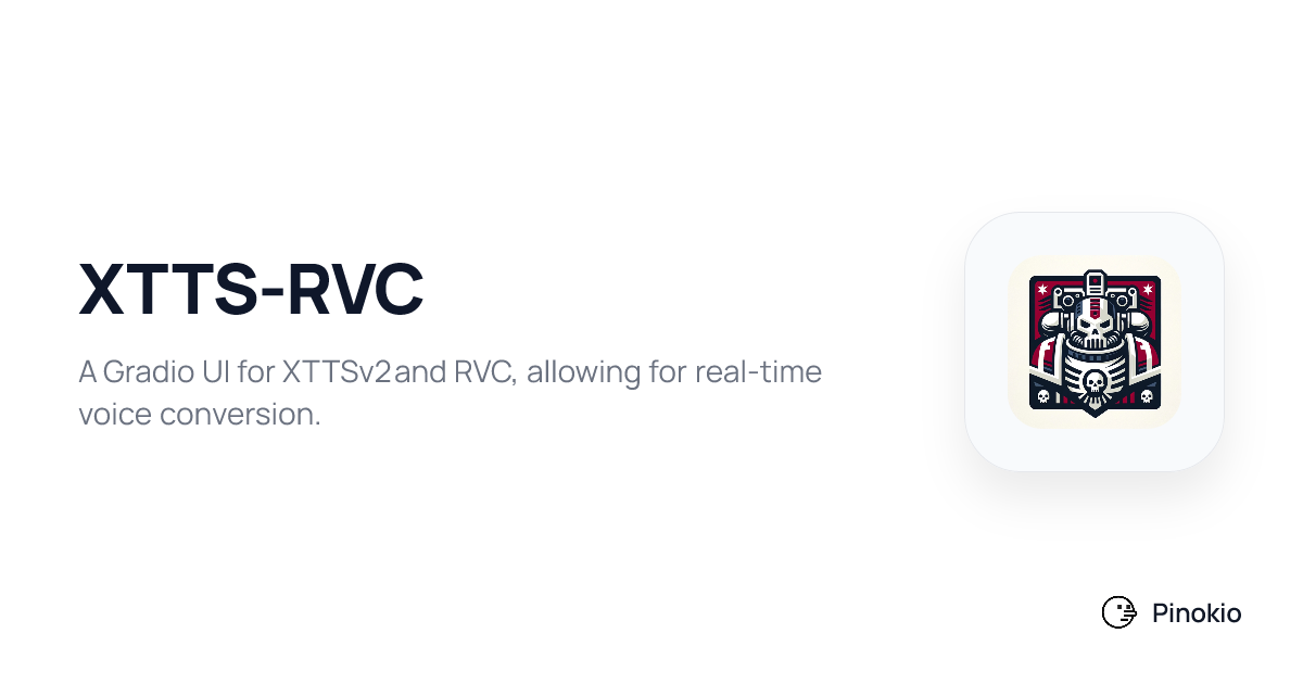 XTTS-RVC checkpoints · Pinokio