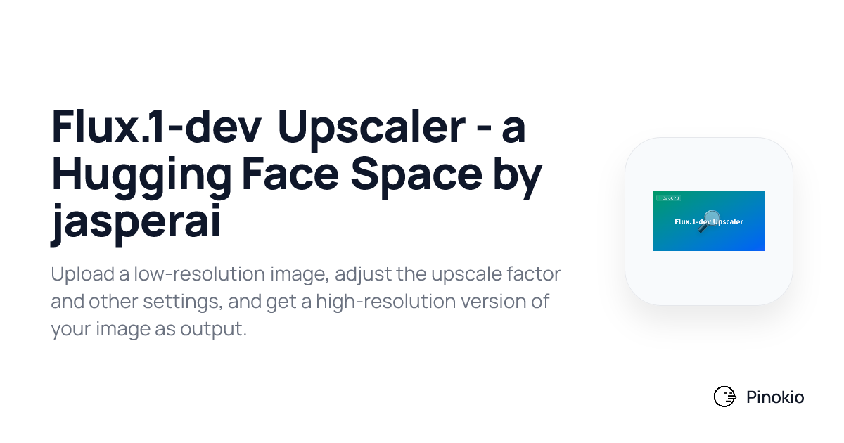 Flux.1-dev Upscaler - a Hugging Face Space by jasperai checkpoints ...
